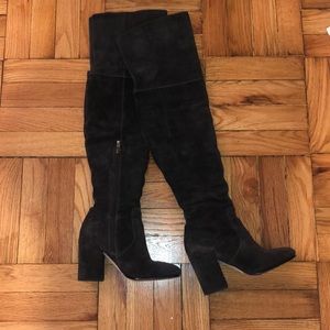 Via Spiga Charcoal Suede Boots